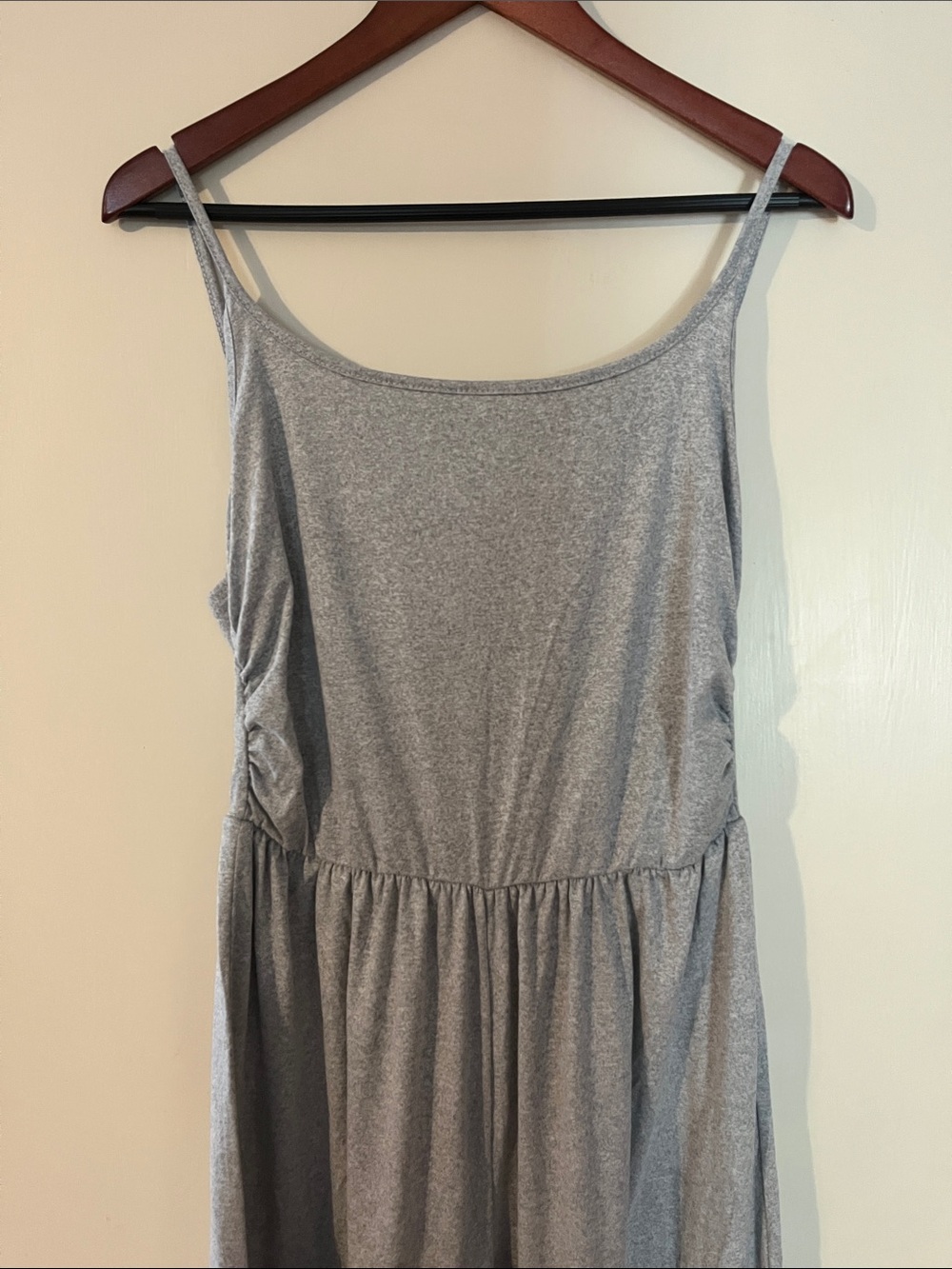 Everyday Gray Jersey Spaghetti-Strap Jumpsuit